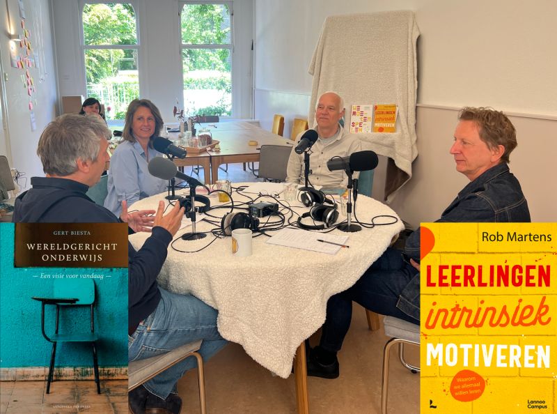 #78 Gert Biesta en Rob Martens aan een podcast-tafel:  'Wat staat er op het spel in onderwijs?'
